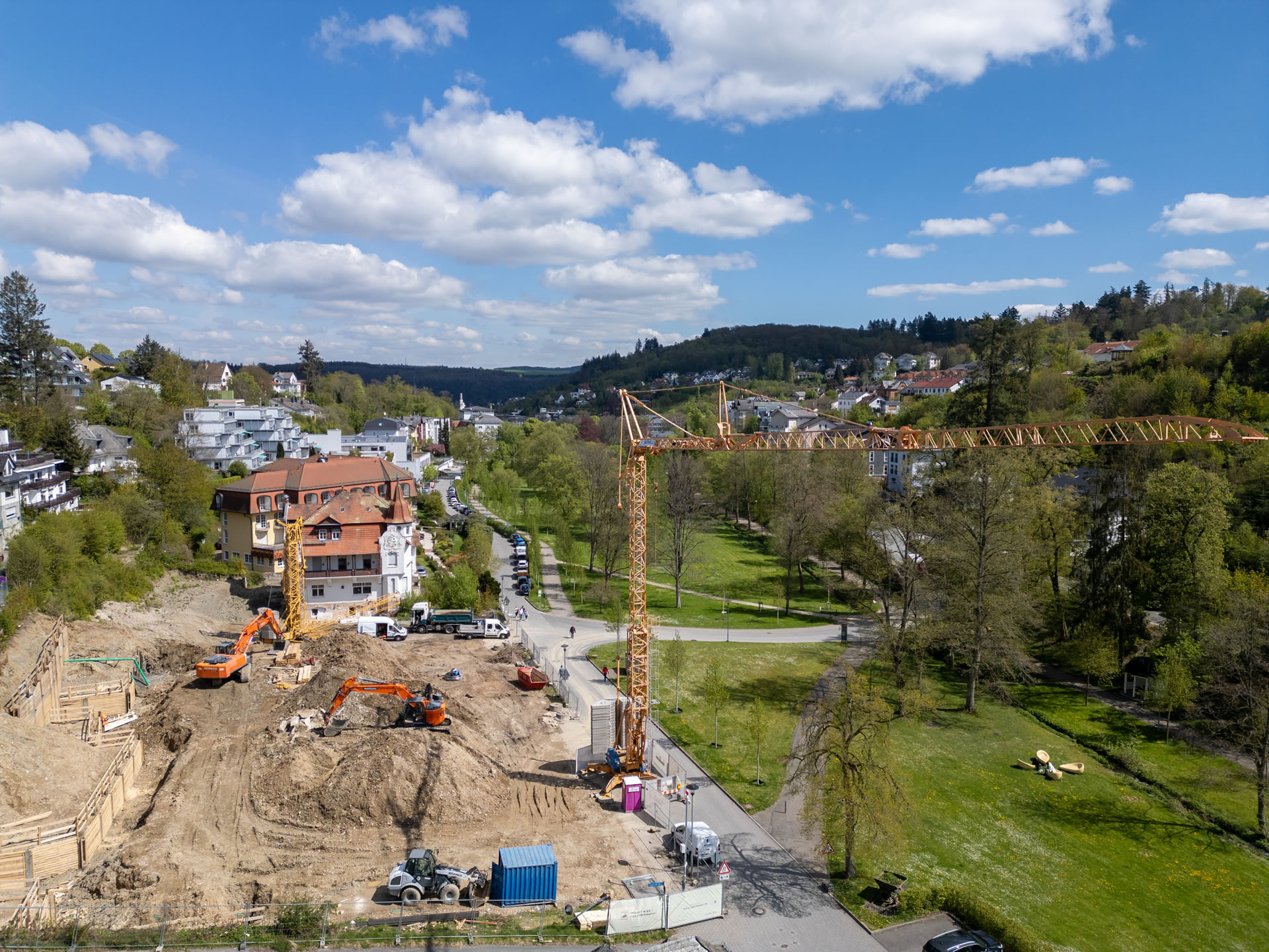Vorbereitungen für die Rohbauarbeiten