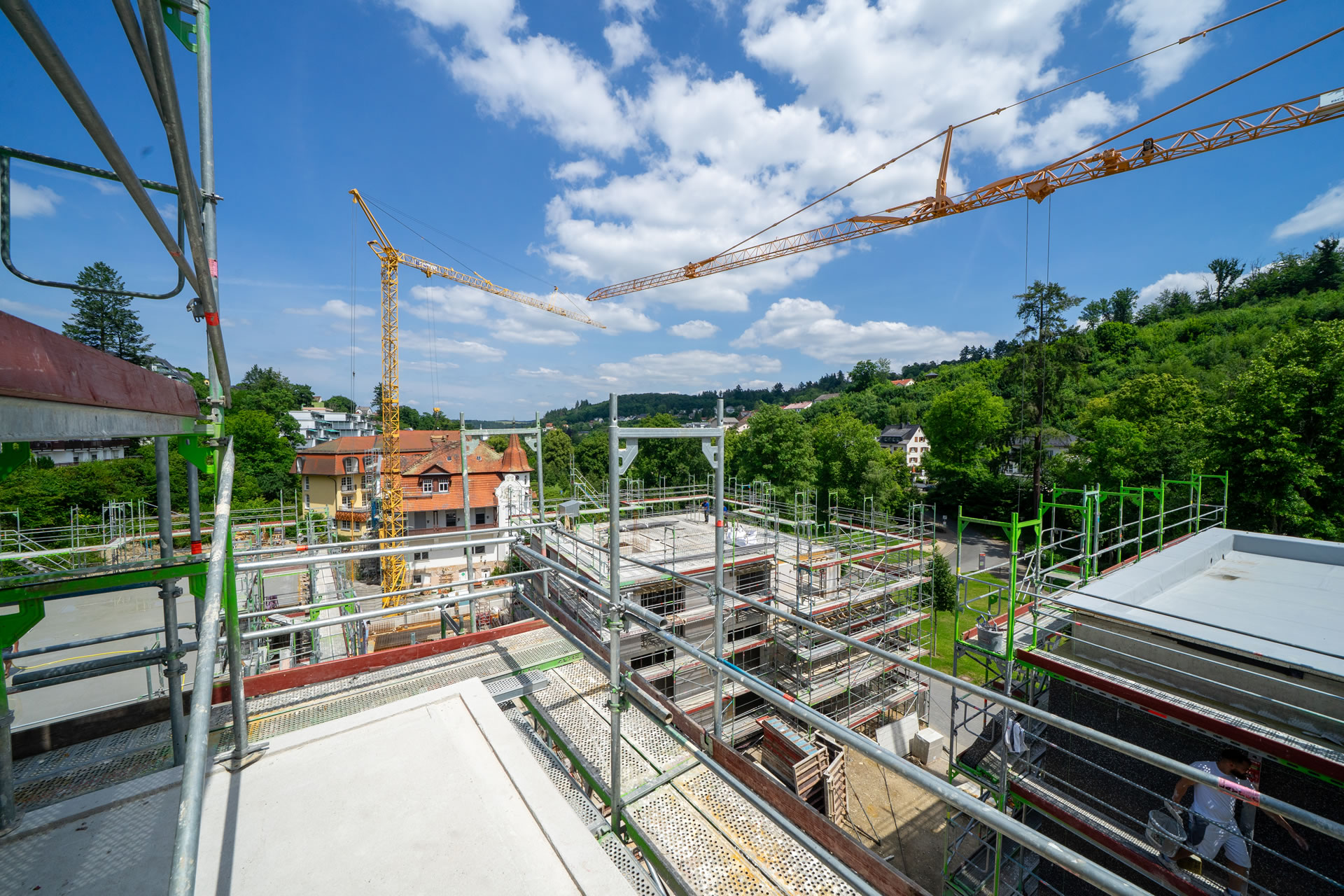 Blick von Haus 3 zum Kurpark